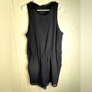 Zella Solid Black Romper Business Casual Closet Staple Womens XL